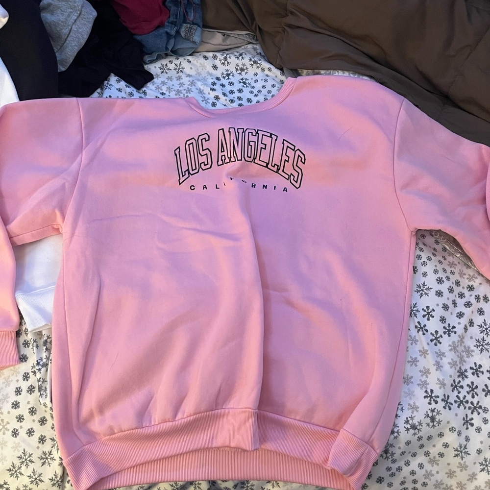 Pink LA crewneck